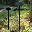 Markmonterad skyltstativ för oval skylt 12×8 cm