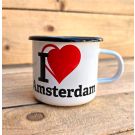 Emaljmugg I love Amsterdam