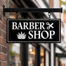 Skylt Modern 40x15cm med väggram