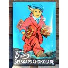 Emaljskylt Freia Selskaps chokolade