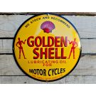 Golden Shell lubrication oil -  emaljskylt