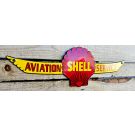 Vintage Shell Aviation emaljskylt