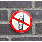 Mobiltelefon förbudsskylt