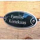Namnskylt krökt med kant + ram