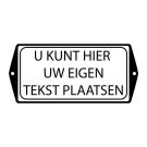Textskylt med 2 öron Med kant och ram