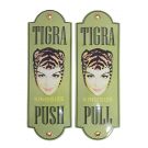Emalj dörrstolpar Tigra set