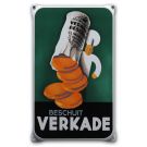 Emalj reklamskylt Verkade