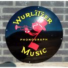 Wurlitzer phonograph music emaljskylt