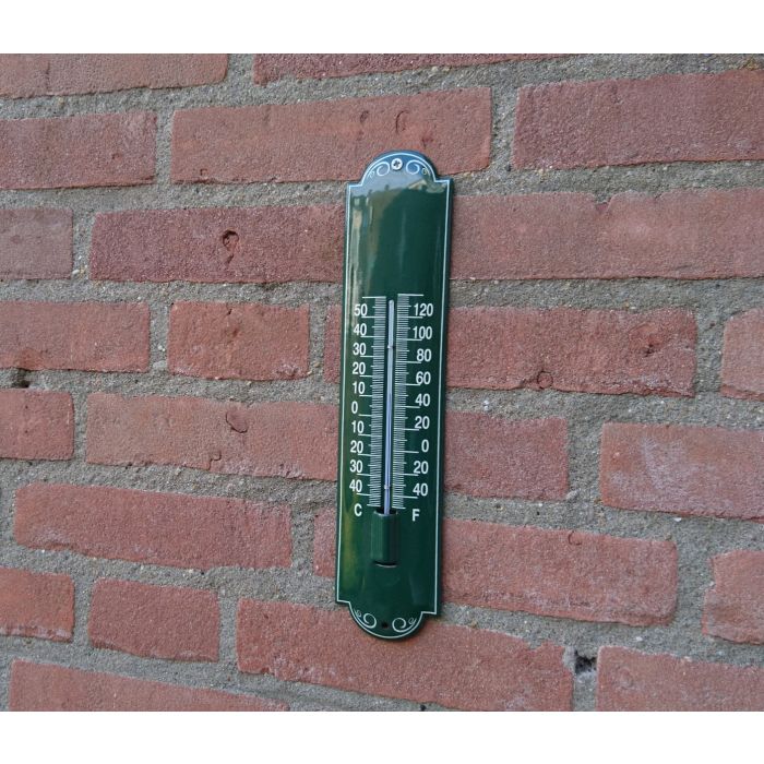 Termometer Grön/Kräm med dekoration