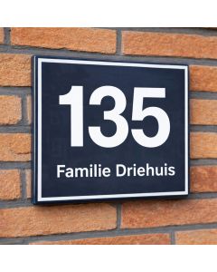 Husnummer modern modell Bloomingdale Emalje