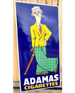 Emalj reklamskylt Adamas Cigarettes BIG