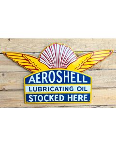 Aeroshell lubricating oil sign