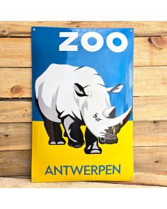 Reklamskylt Zoo Antwerpen Noshörningsutgåva
