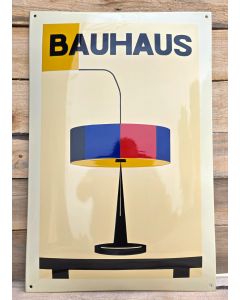 emaljskylt Bauhaus Bordslampa