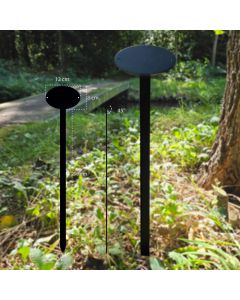 Markmonterad skyltstativ för oval skylt 12×8 cm