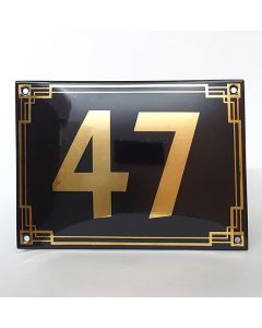 Art déco | 1930-talet | lyxigt emaljhusnummer