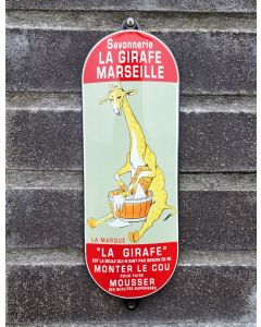 Emaljerad dörrskylt Savonnerie La Girafe Marseille