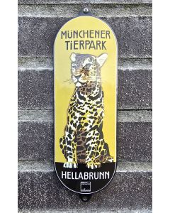 Emaljerad dörrskylt Münchener tierpark Hellabrunn