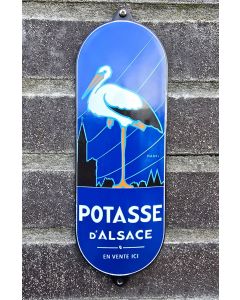 Emaljerad dörrpost-reklamskylt Potasse d'Alsace