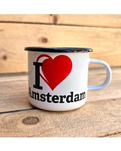 Emaljmugg I love Amsterdam