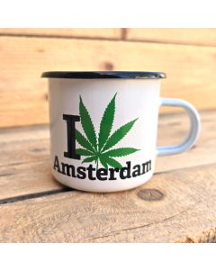 Emaljmugg Grön Amsterdam