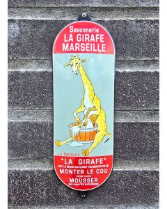 Emaljerad dörrskylt Savonnerie La Girafe Marseille