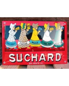 Emalj reklamskylt Chocolat Suchard
