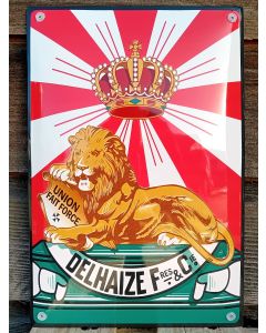 Emalj reklamskylt Delhaize