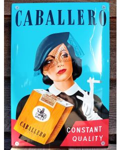 Emalj reklamskylt Caballero cigaretter