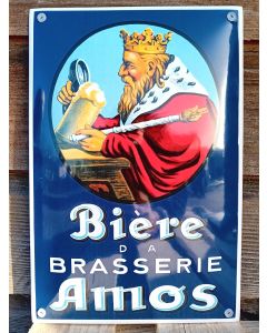 emaljskylt Biere da brasserie Amos