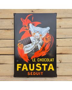 Emaille bord Fausta chocolat