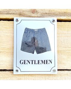 Gentleman boxershorts toalettskylt