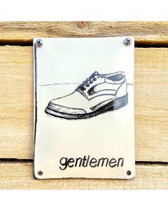toalettskylt Gentleman sko