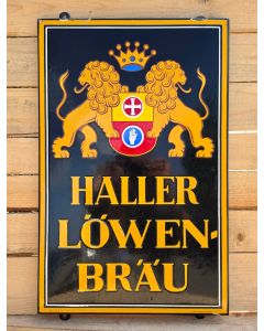 Haller Löwen Brau emalj