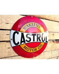Vintage Castrol Wakefield Motor Oil - Emaljskylt 