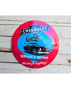 Chevrolet garage sign Emaljskylt