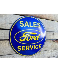 Ford Sales & Service Vintage Emaljskylt