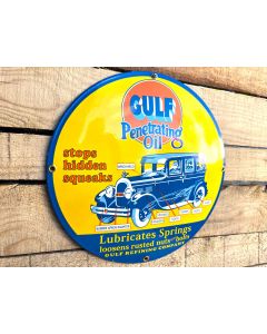 Gulf Penetrating Oil - Emaljskylt Vintage