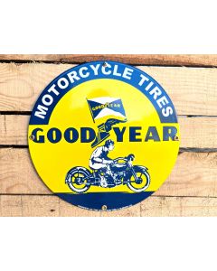Good Year Motorcycle Tires - Vintage Emaljskylt