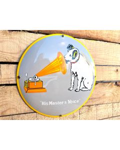 His Master's Voice – A Timeless Icon of Sound and Loyalty - Emaljskylt