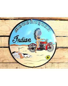 Indian motorcycles - a new Era of speed emaljskylt