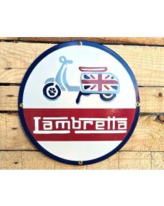 Vintage Lambretta Emaljskylt