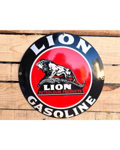 Lion Gasoline Petroleum Products - Emaljskylt
