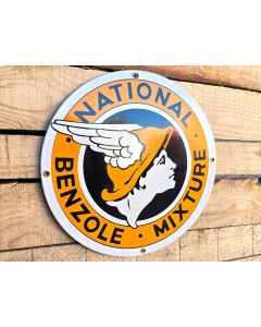 National Benzole Mixture - Emaljskylt vintage