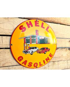 Shell Gasoline - Vintage Emaljskylt