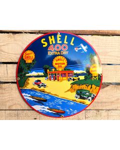 Shell 400 Extra Dry - "Power in Every Drop" - emaljskylt