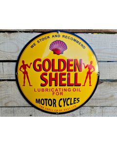 Golden Shell lubrication oil -  emaljskylt