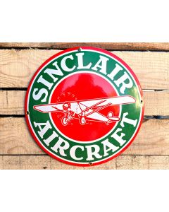 Sinclair Aircraft - Vintage Emaljskylt