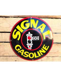 Signal gasoline traffic light -  Emaljskylt