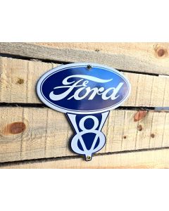 emaljskylt Ford V8